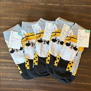 Xhilaration Llama Low-Cut Socks- 5 pairs